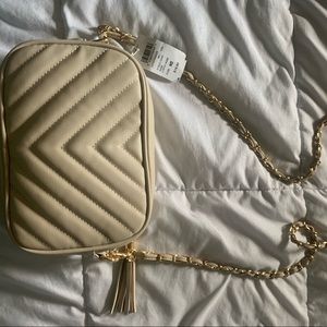Purse beige and gold